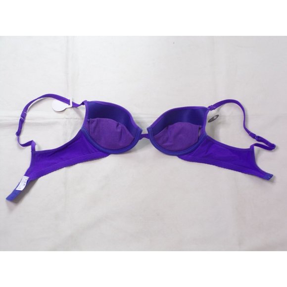 HUIT Magic Air Padded Push-Up Convertible Underwire Bra Purple 32C NEW - Picture 7 of 7